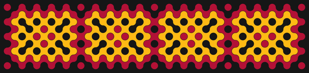 Obraz premium Multicolor truchet tiling connections illustration