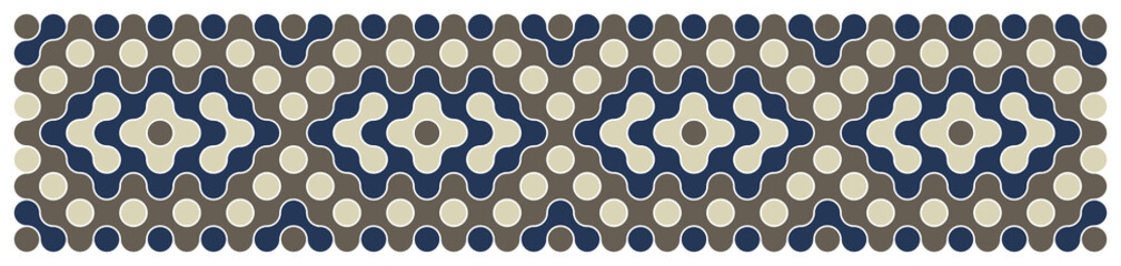 Multicolor truchet tiling connections illustration