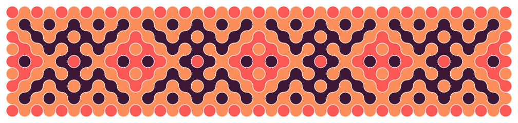 Multicolor truchet tiling connections illustration