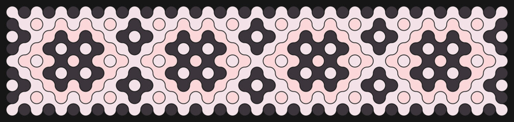Multicolor truchet tiling connections illustration