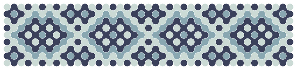 Multicolor truchet tiling connections illustration