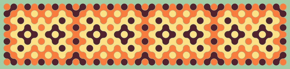 Multicolor truchet tiling connections illustration