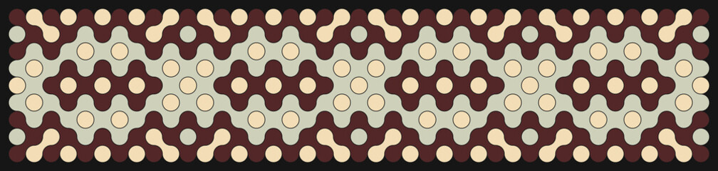 Multicolor truchet tiling connections illustration