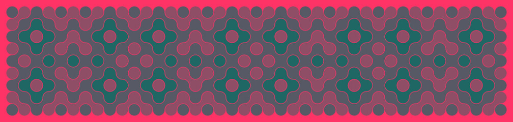 Multicolor truchet tiling connections illustration