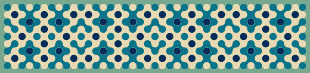 Multicolor truchet tiling connections illustration