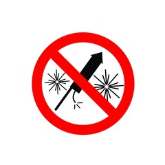 no fireworks sign, no firecrackers sign