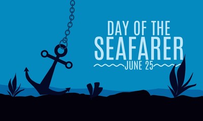 anchor silhouette under the sea.