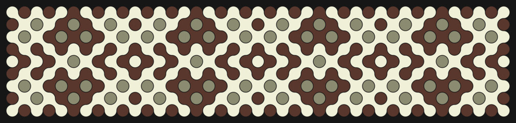 Multicolor truchet tiling connections illustration