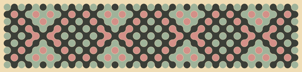 Multicolor truchet tiling connections illustration