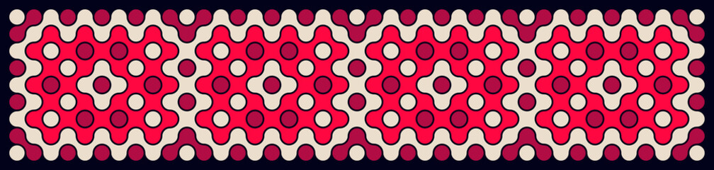 Multicolor truchet tiling connections illustration