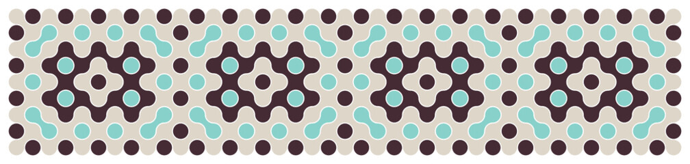 Multicolor truchet tiling connections illustration