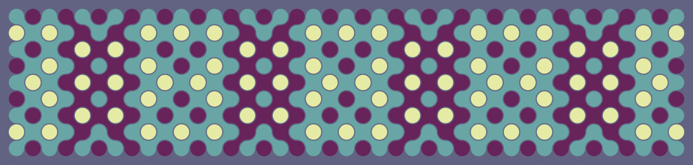 Multicolor truchet tiling connections illustration
