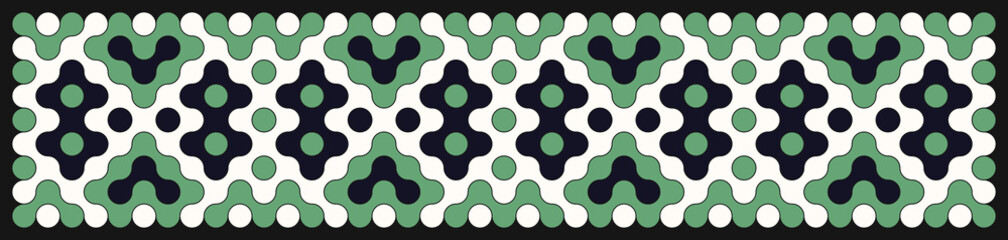 Multicolor truchet tiling connections illustration