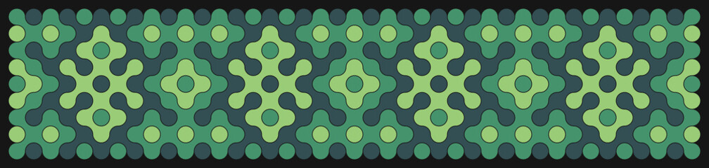 Multicolor truchet tiling connections illustration