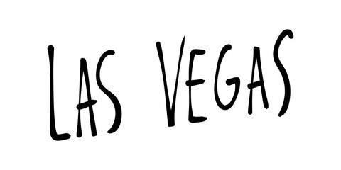 Las Vegas city name handwriting