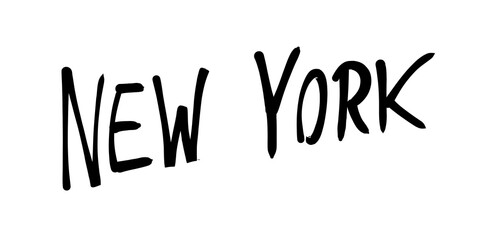 Handwritten New York sign