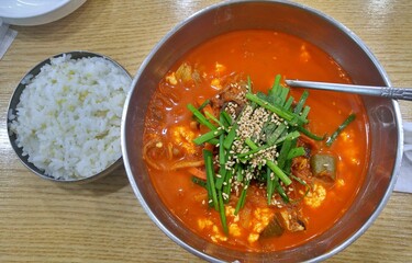 짬뽕 순두부와 밥, jjamppong, ちゃんぽん