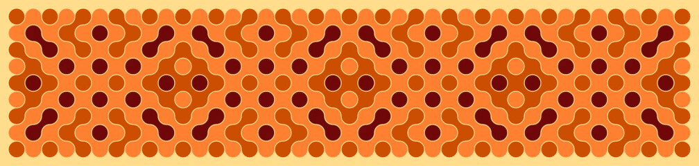 Multicolor truchet tiling connections illustration