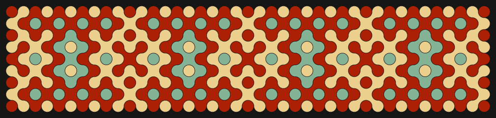 Multicolor truchet tiling connections illustration