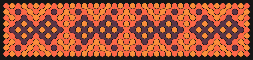 Multicolor truchet tiling connections illustration