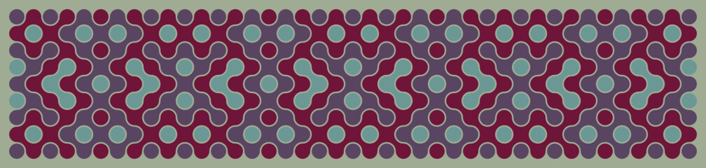 Multicolor truchet tiling connections illustration