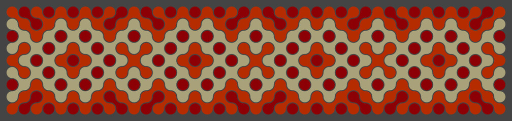 Multicolor truchet tiling connections illustration