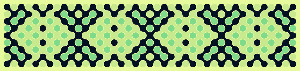 Multicolor truchet tiling connections illustration
