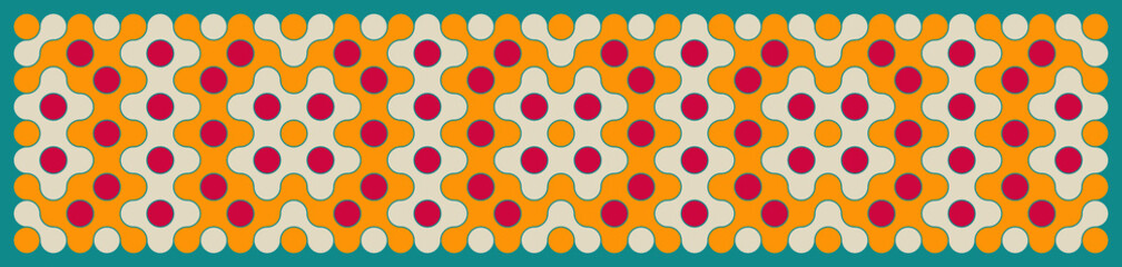 Multicolor truchet tiling connections illustration