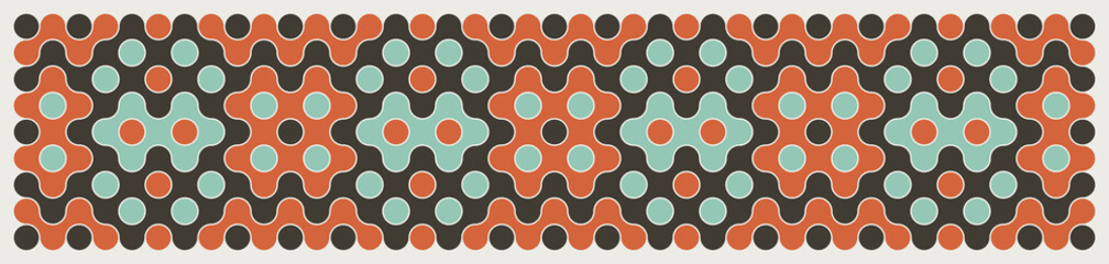 Multicolor truchet tiling connections illustration