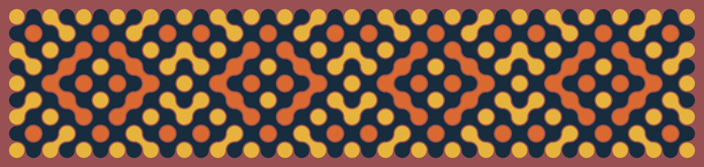 Multicolor truchet tiling connections illustration