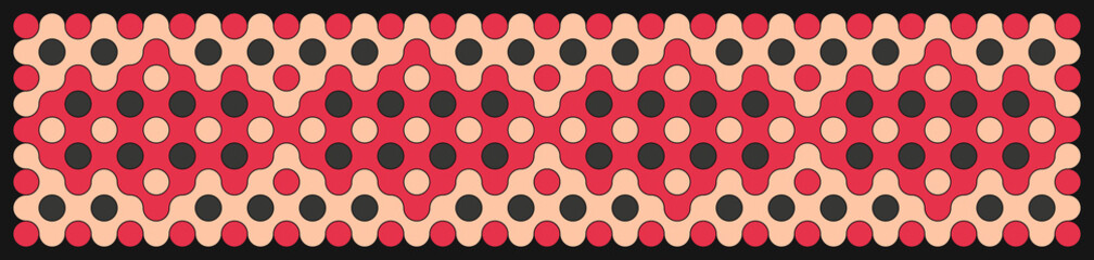 Multicolor truchet tiling connections illustration