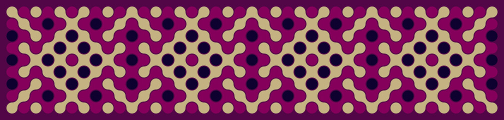 Multicolor truchet tiling connections illustration