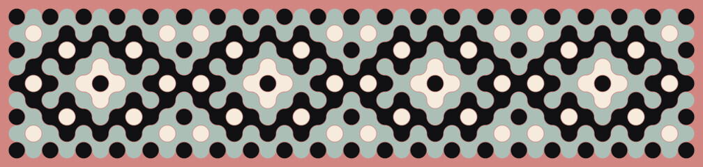 Multicolor truchet tiling connections illustration