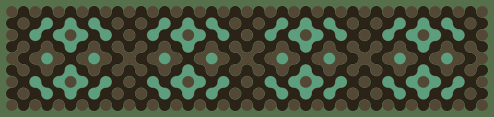 Multicolor truchet tiling connections illustration