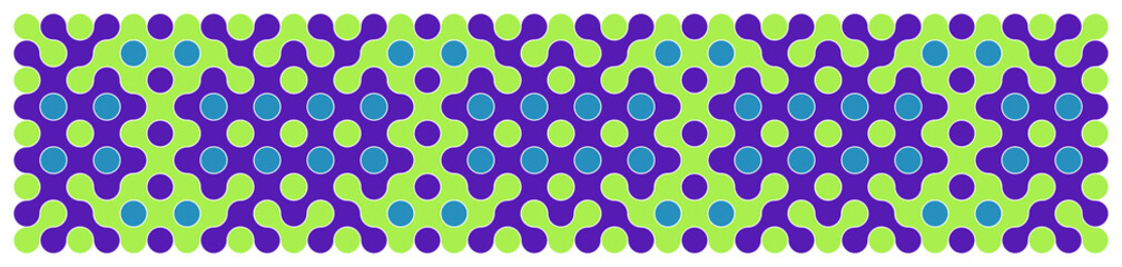 Multicolor truchet tiling connections illustration