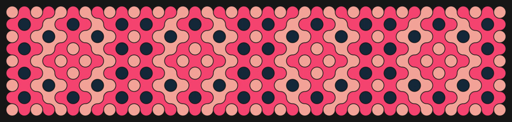 Multicolor truchet tiling connections illustration