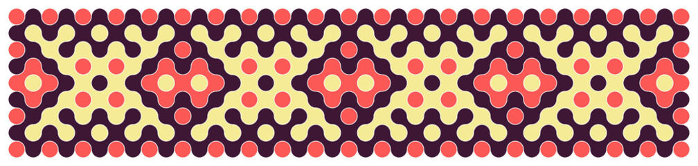 Multicolor truchet tiling connections illustration