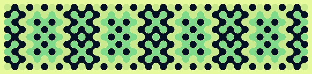 Multicolor truchet tiling connections illustration