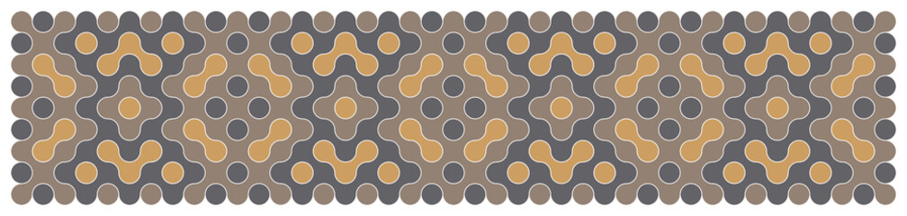 Multicolor truchet tiling connections illustration
