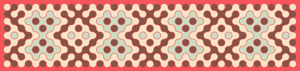 Obraz premium Multicolor truchet tiling connections illustration