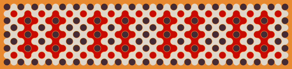 Multicolor truchet tiling connections illustration