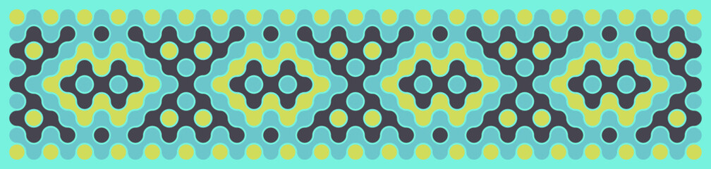 Multicolor truchet tiling connections illustration