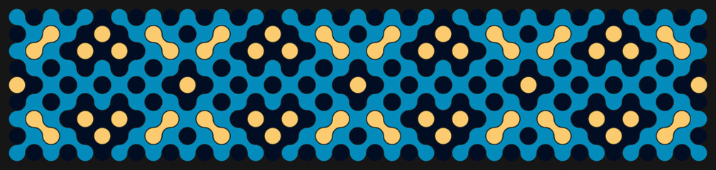Fototapeta premium Multicolor truchet tiling connections illustration