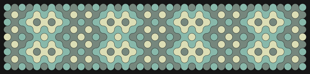 Multicolor truchet tiling connections illustration