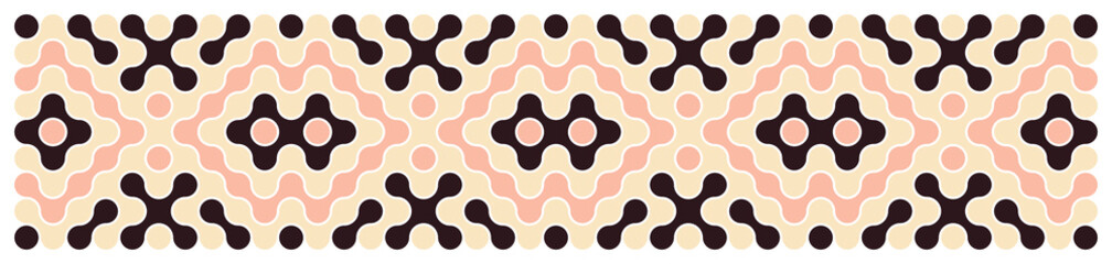 Multicolor truchet tiling connections illustration