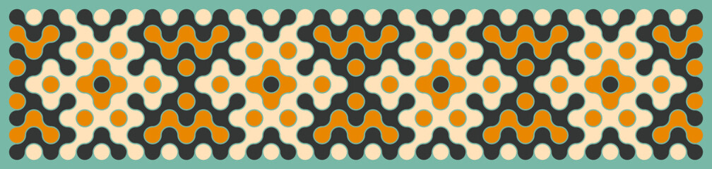 Multicolor truchet tiling connections illustration