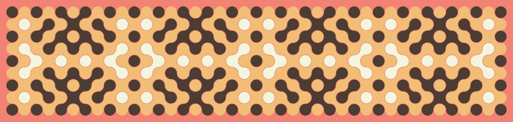 Multicolor truchet tiling connections illustration