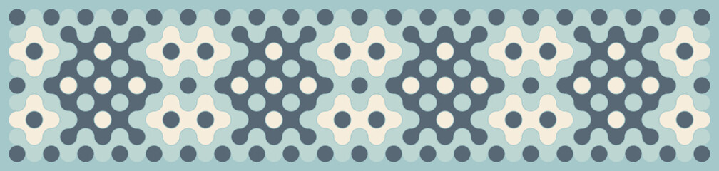 Multicolor truchet tiling connections illustration