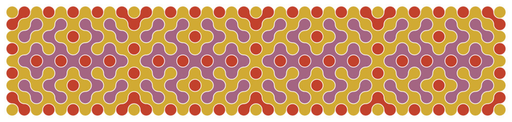 Multicolor truchet tiling connections illustration