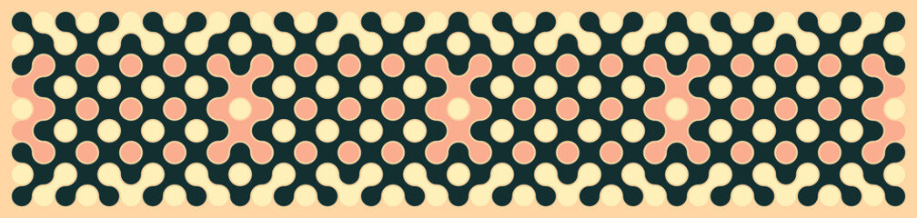 Multicolor truchet tiling connections illustration